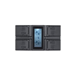 Cargador para 4 Baterías Andoer (2 NP y 2 LP-E6)