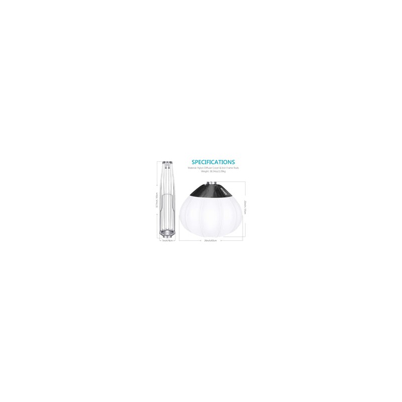 Difusor Neewer Globo Lantern 65 cms Montaje Bowens