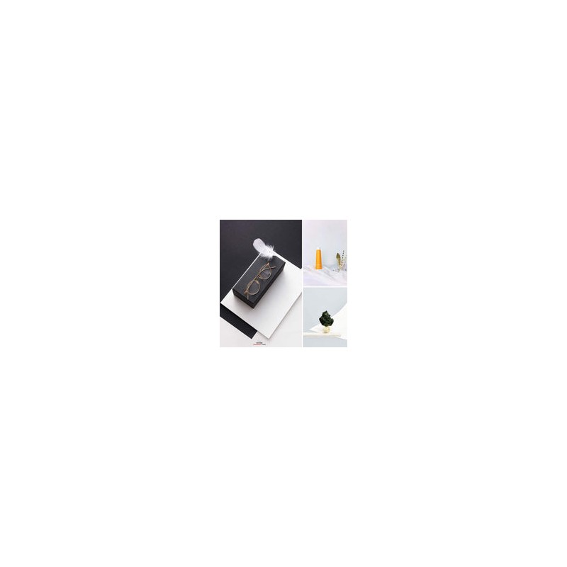 Juego de 4 Rollos de Papel 70x120 cms (Negro, Blanco, Gris, Verde)