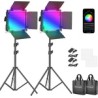 Kit de 2 lámpara Neewer LED- NL660 APP RGB, Pedestales y Estuche