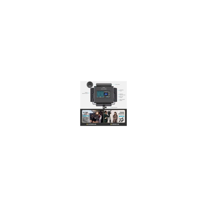 Kit de 2 Lámparas Neewer LED-NL660 LED Bicolor con Pedestales, Estuches y 4 Baterías