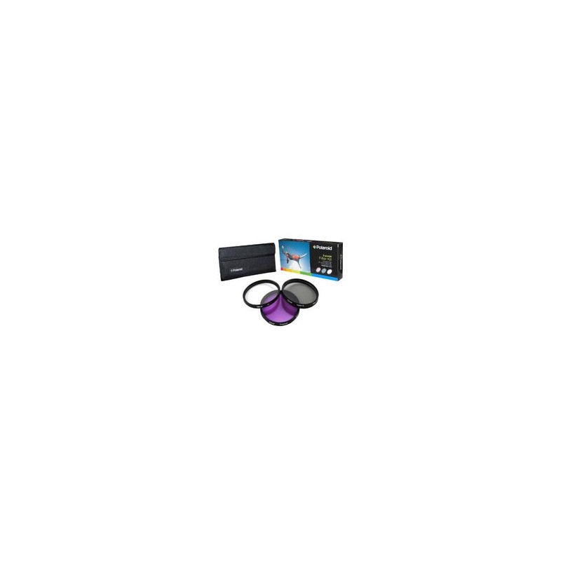 Kit de 3 Filtros Polaroid 62mm (UV, Circular Polarizado y Florescent)