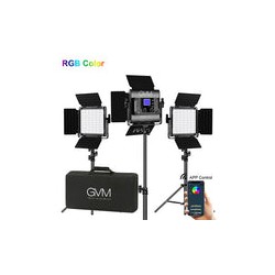 Kit de 3 Lámparas GVM 800D RGB Studio