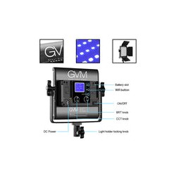 Kit de 3 Lámparas GVM 800D RGB Studio