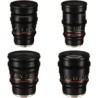Kit de 4 Lentes Rokinon T1.5 Cine DS montura Sony E (24mm, 35mm, 50mm y 85mm)