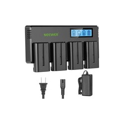 Kit de Cargador Cuadrúple y 4 baterías NP-F550 Neewer