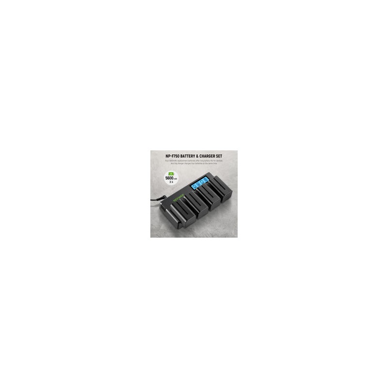 Kit de Cargador Cuadrúple y 4 baterías NP-F770 Neewer
