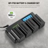 Kit de Cargador Cuadrúple y 4 baterías NP-F770 Neewer