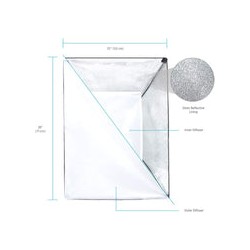 Kit de iluminación fluorescente Fovitec EZ incluye 2 Cajas Suavizadoras, 2 socket de 1 foco, 2 pedestales y estuche