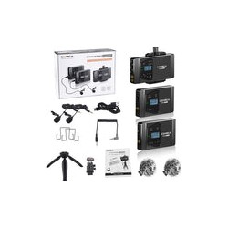 Kit Micrófono Dual Lavalier Comica CVM-WS60 Combo
