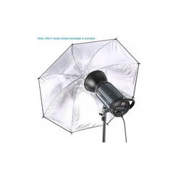 Kit Strobe Weifeng M-300 incluye 1 Monolight 300w, 1 Pedestal y 1 Sombrilla dorado/negro