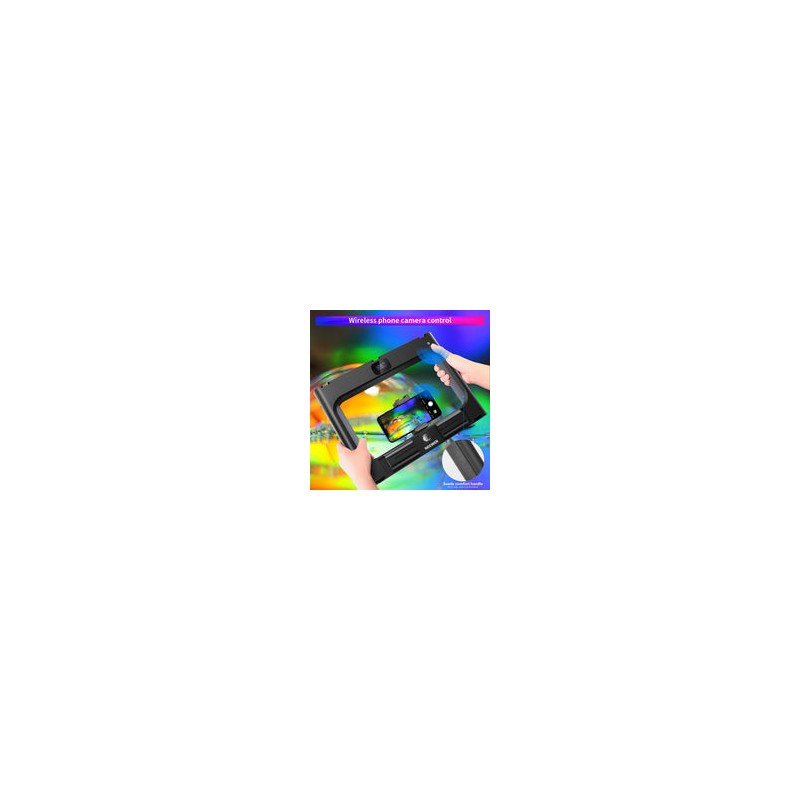 Kit VideoRig con lámpara RGB Neewer 10100582 con 2 baterías y cargador doble