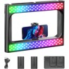 Kit VideoRig con lámpara RGB Neewer 10100582 con 2 baterías y cargador doble