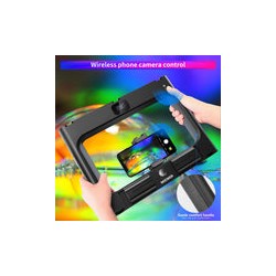 Kit VideoRig con lámpara RGB Neewer 10100582 con 2 baterías y cargador doble