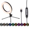 Lámpara Anillo Ouyawi 8" con Mini Tripié, Selfie Stick, Disparador