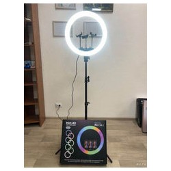 Lámpara de Anillo de 18" RGB MJ18 con Pedestal