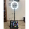 Lámpara de Anillo de 18" RGB MJ18 con Pedestal