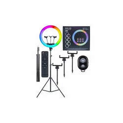 Lámpara de Anillo de 18" RGB MJ18 con Pedestal