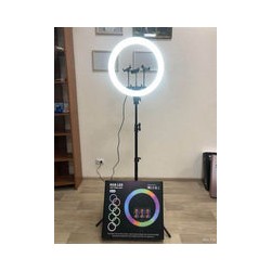 Lámpara de Anillo de 18" RGB MJ18 con Pedestal