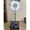 Lámpara de Anillo de 18" RGB MJ18 con Pedestal