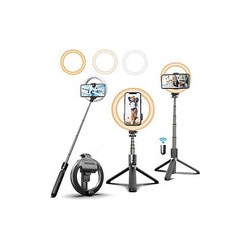 Lámpara de Anillo de 6.5" con Selfie Stick, tripié  y Bluetooth L07