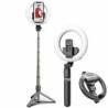 Lámpara de Anillo de 6.5" con Selfie Stick, tripié  y Bluetooth L07