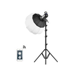 Lámpara Fresnel GVM G100W Bi-Color Led con Softbox Lantern