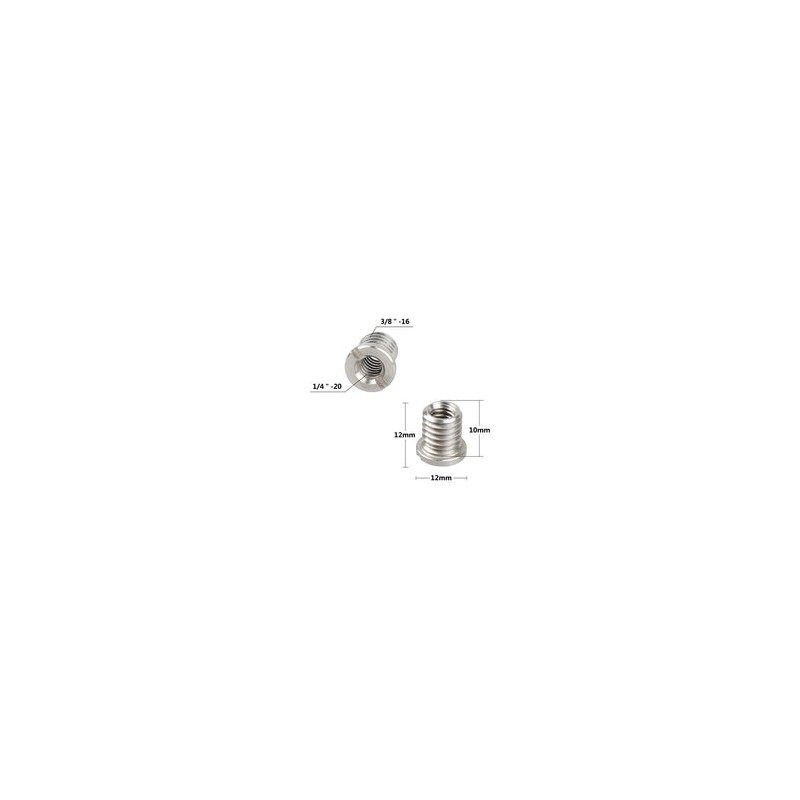 Adaptador de micro tornillo CAMVATE hembra de 1/4"-20 a 3/8"-16 macho
