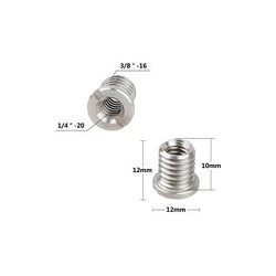 Adaptador de micro tornillo CAMVATE hembra de 1/4"-20 a 3/8"-16 macho