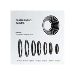 Anillo Adaptador Neewer 7 Piezas 49mm-77mm