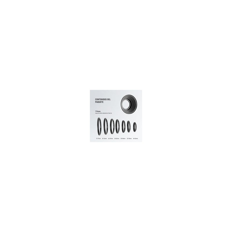 Anillo Adaptador Neewer 7 Piezas 49mm-77mm