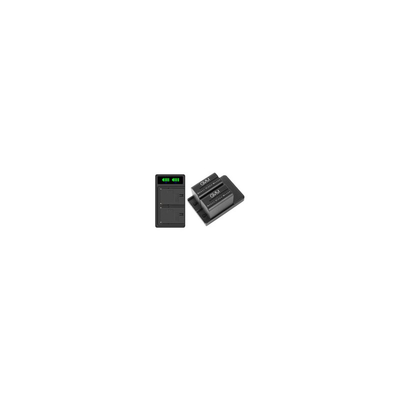 Kit de Cargador Doble y 2 baterías NPF-970 GVM VM-F970