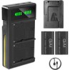 Kit de Cargador Doble y 2 baterías NPF-970 GVM VM-F970