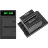 Kit de Cargador Doble y 2 baterías NPF-970 GVM VM-F970
